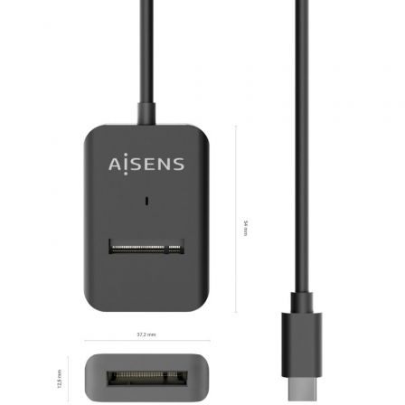 Aisens Dock USB-C para SSD M.2 SATA/NVMe ASUC-M2D011-BK Negro
